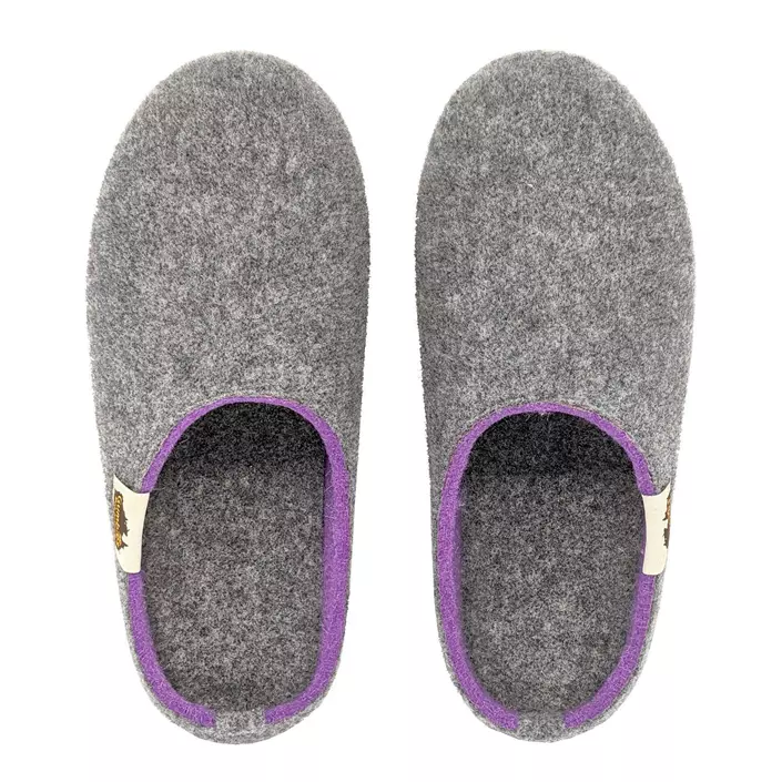 Gumbies Outback Slipper slippers, Grey/Lilac, large image number 4