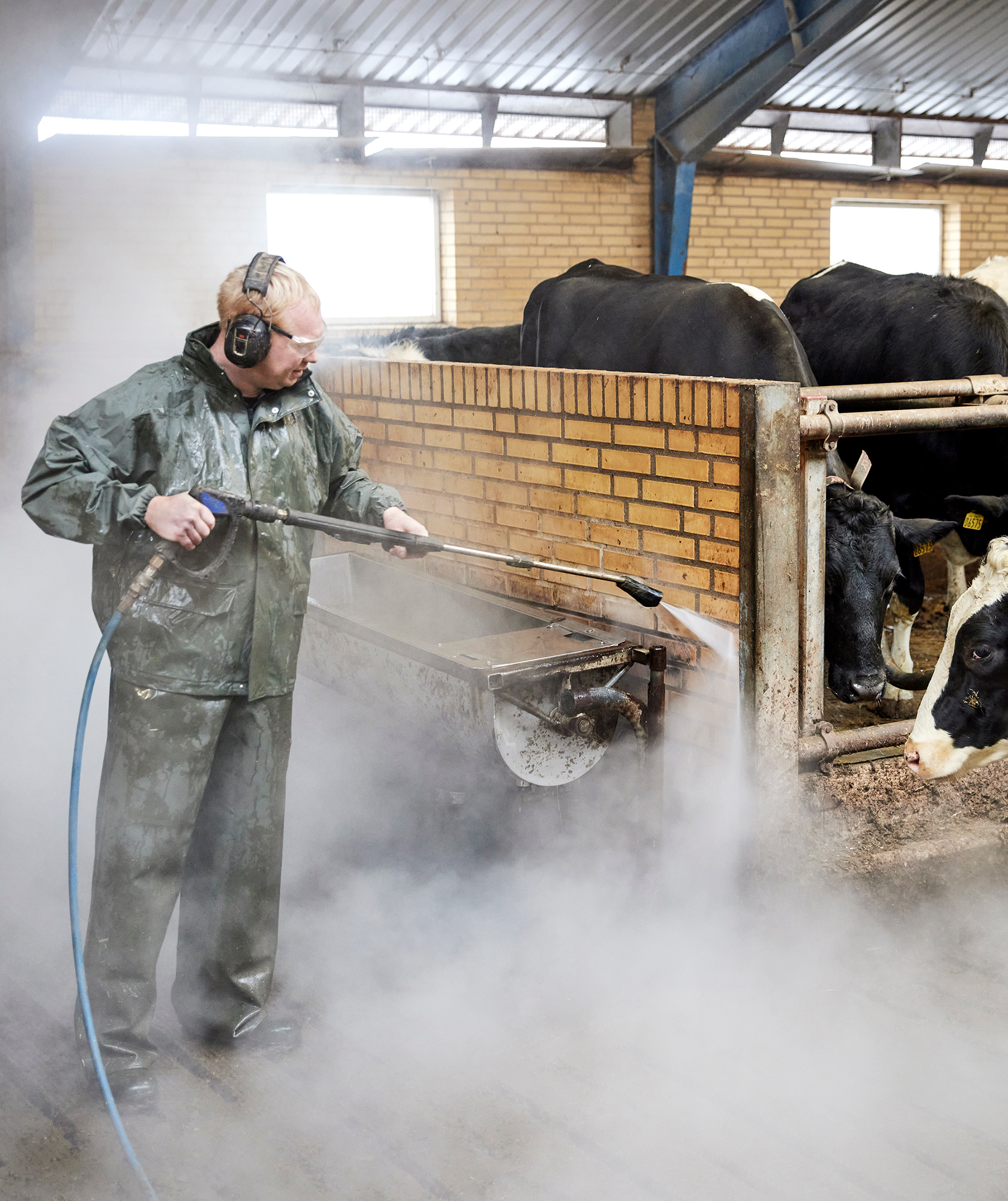 ELKA PVC Heavy rain bib and brace trousers, Olive Green, large image number 2