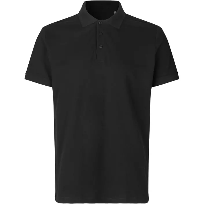 ID organic polo shirt, Black, large image number 0