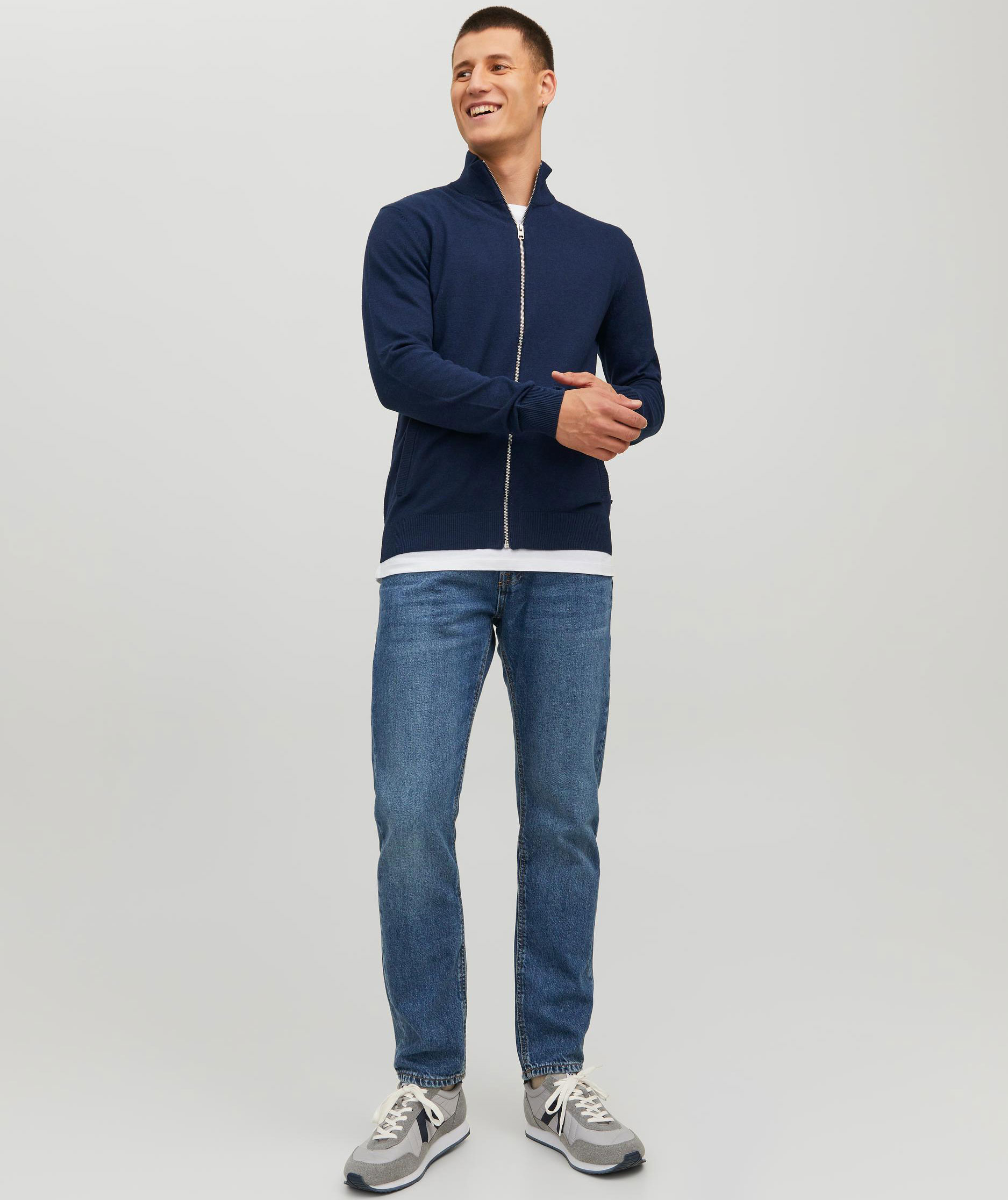 Jack & Jones JJEEMIL knitted cardigan, Navy Blazer, large image number 3