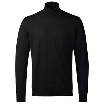 Clipper Milan Pullover/turtleneck with merino wool, Black
