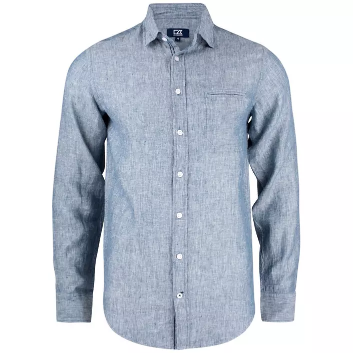 Cutter & Buck Summerland Modern fit hørskjorte, Denim Melange, large image number 0