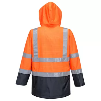 Portwest BizFlame rain jacket, Hi-vis Orange/Marine