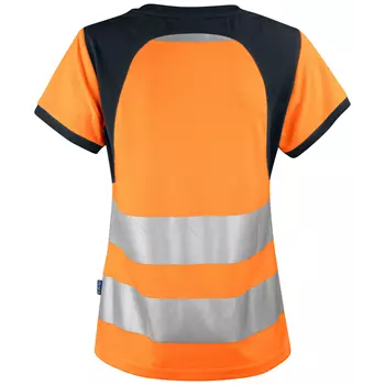 ProJob dame T-shirt 6012, Hi-Vis Orange/Sort