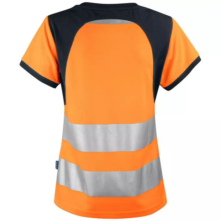 ProJob dame T-shirt 6012, Hi-Vis Orange/Sort, large image number 1