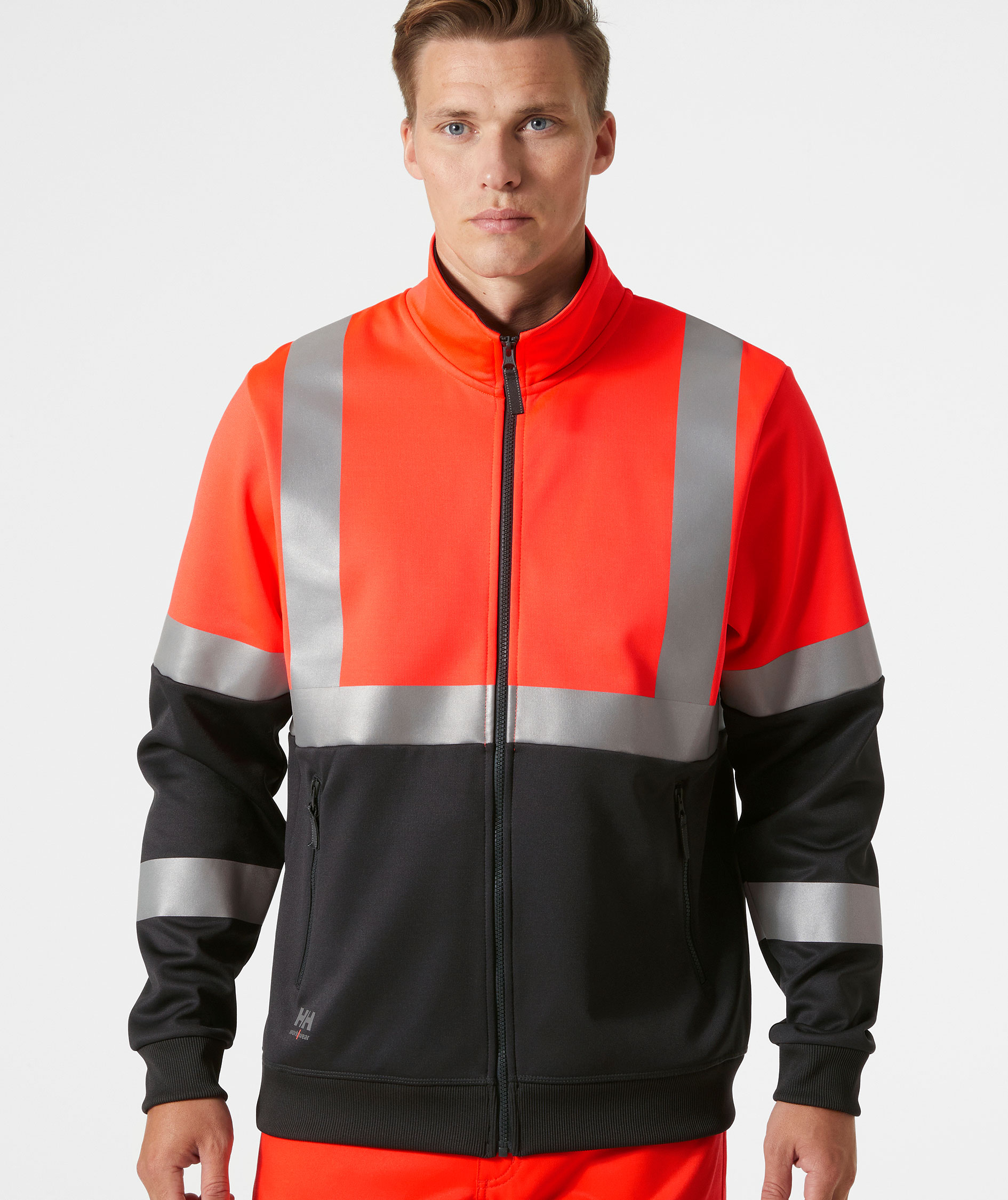 Helly Hansen Addvis cardigan, Hi-Vis Red/Ebony, large image number 1