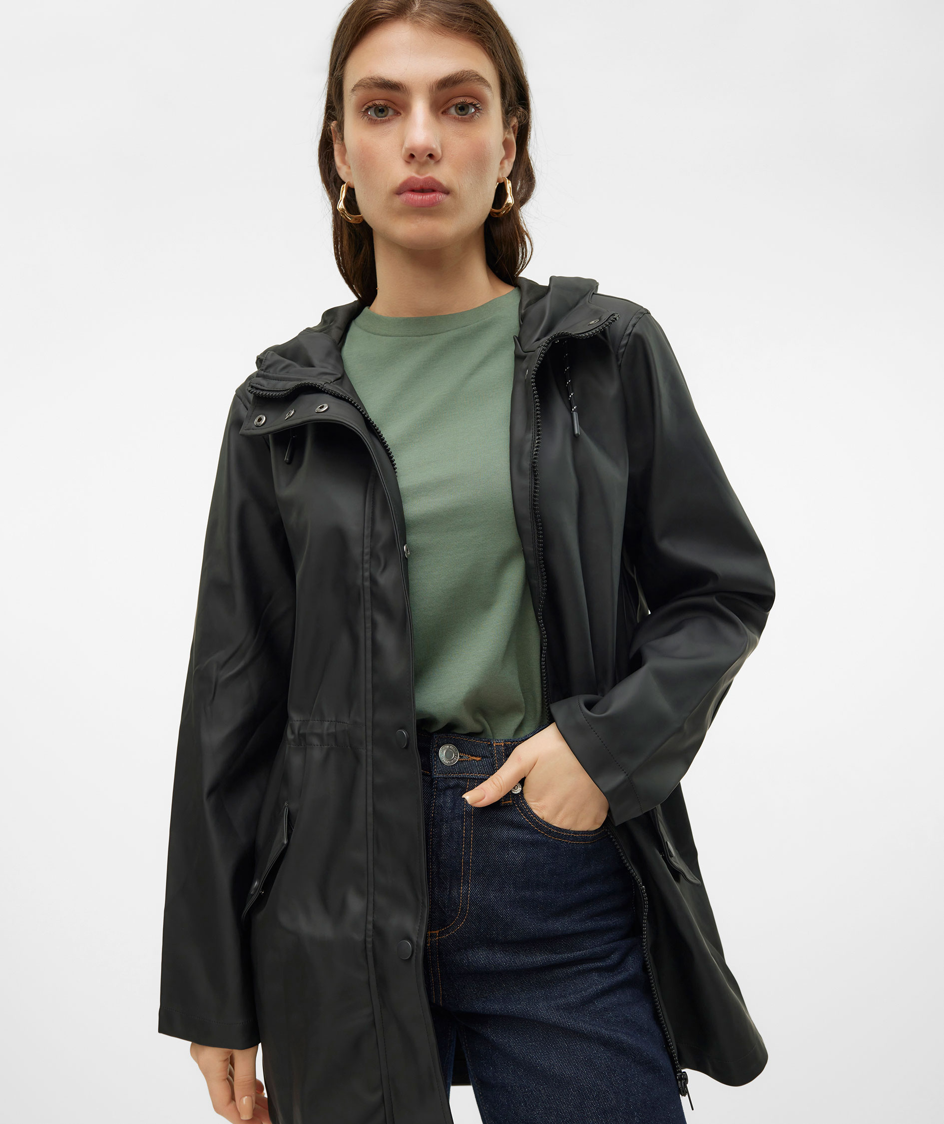 Vero Moda VMMALOU rain jacket, Black, large image number 5