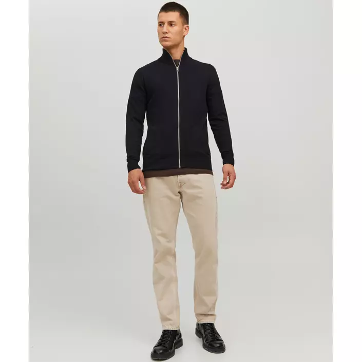 Jack & Jones JJEEMIL stickad cardigan, Svart, large image number 3
