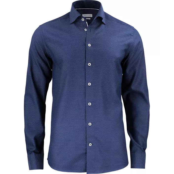 J. Harvest & Frost Purple Bow 49 regular fit skjorta, Navy/White dot, large image number 0