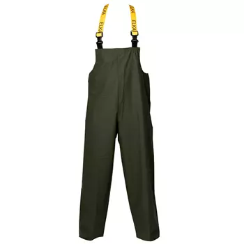 Elka Pro PU bib and brace trousers, Olive Green