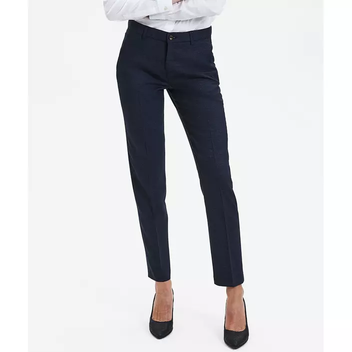 Sunwill Bistretch Modern fit women's wool trousers, Navy, large image number 3
