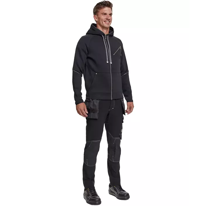Cerva Neurum hoodie with zipper, Black, large image number 2