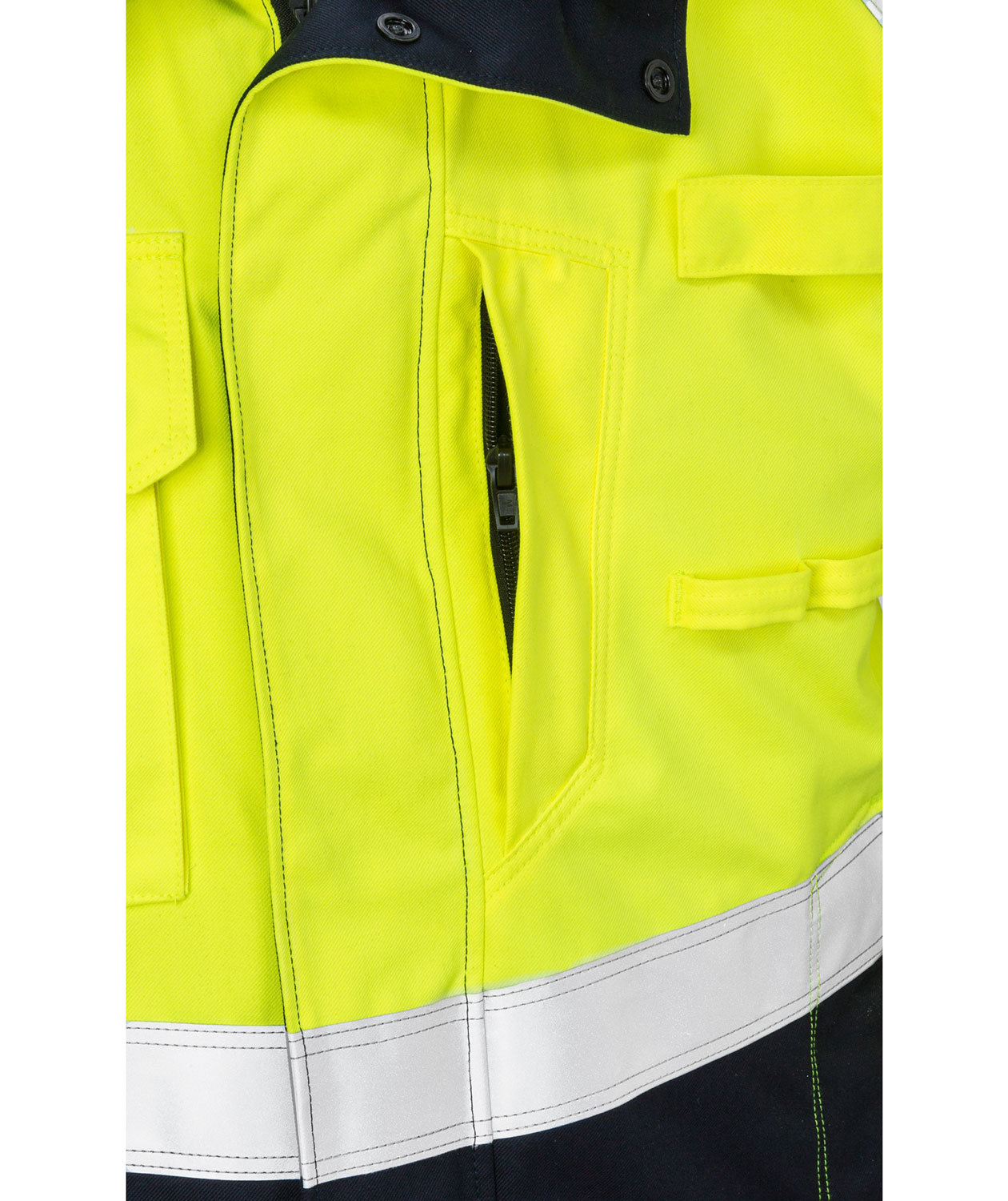 Fristads winter jacket 4185, Hi-vis Yellow/Marine, large image number 4