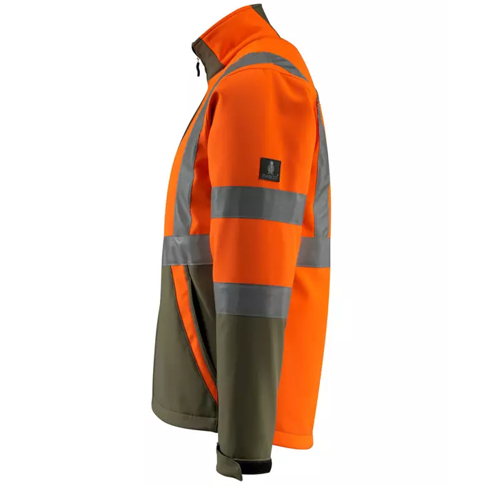 Mascot Safe Light Kiama softshell jacket, Hi-Vis Orange/Moss, large image number 1