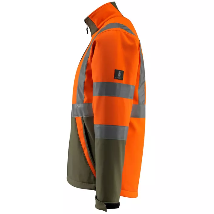 Mascot Safe Light Kiama softshell jacket, Hi-Vis Orange/Moss, large image number 1
