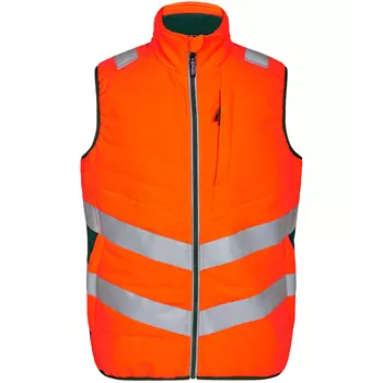 Engel Safety quiltet vest, Hi-vis Orange/Grøn