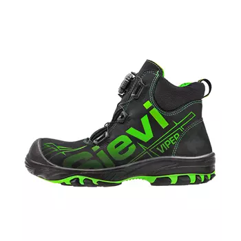Sievi ViperX Roller H+ women's safety boots S3, Black/Green