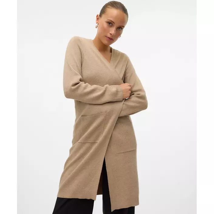 Vero Moda VMSABA  dame strikcardigan, Silver Mink, large image number 4