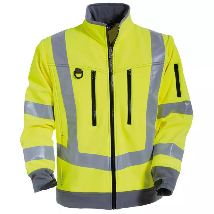 Tranemo CE-ME softshell jacket, Hi-vis Yellow/Grey, large image number 0