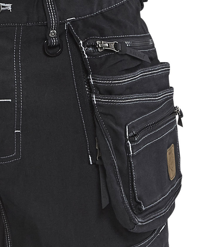 Bl&aring;kl&auml;der stretch hantverkspiratbyxa, Svart, large image number 2