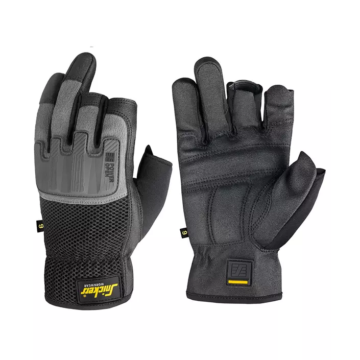 Snickers Power Open work gloves, Black/Stone Grey, large image number 0