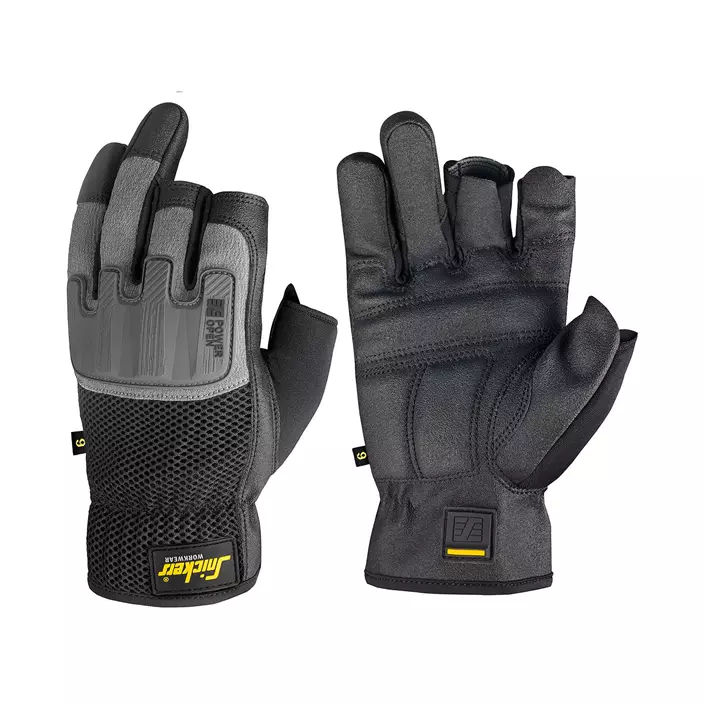 Snickers Power Open work gloves, Black/Stone Grey, large image number 0