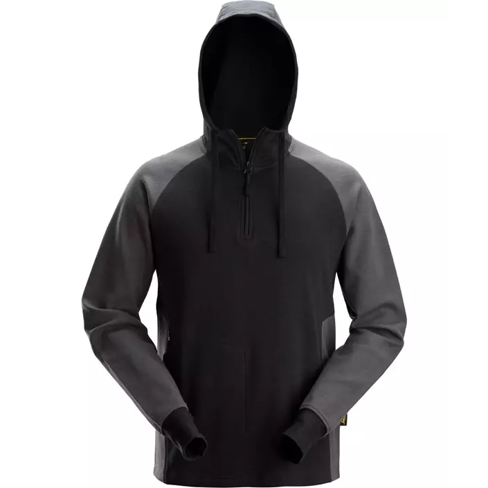 Snickers hoodie 2842, Black/Steel Grey, large image number 0