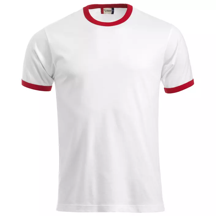 Clique Nome T-shirt, Hvid/Rød, large image number 0