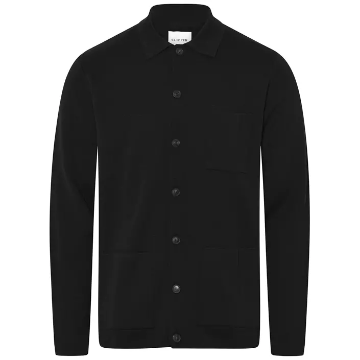 Clipper Manchester cardigan with buttons, Black, large image number 0