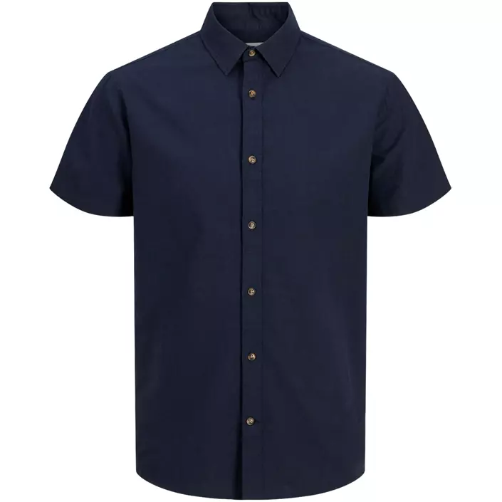 Jack & Jones JJESUMMER kortärmad skjorta med linne, Navy Blazer, large image number 0