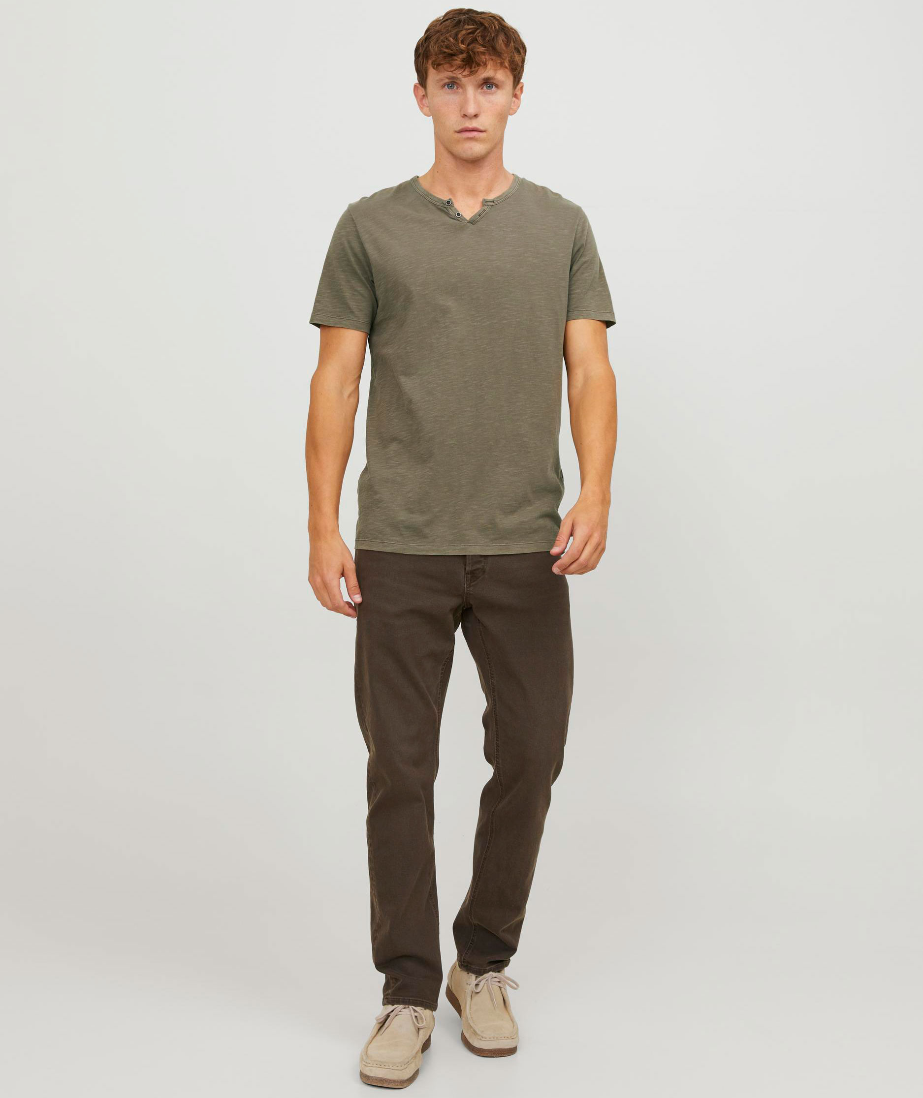 Jack & Jones JJESPLIT T-shirt, Dusky Green, large image number 1