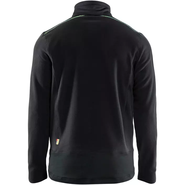 Blåkläder Unite microfleece tröja, Svart/Varselgul, large image number 1