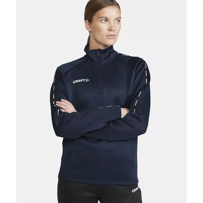 Craft Squad 2.0 women's halfzip training pullover, Navy, large image number 4