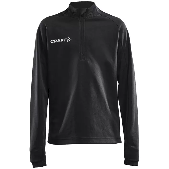 Craft Evolve Halfzip sweatshirt for barn, Svart, large image number 0