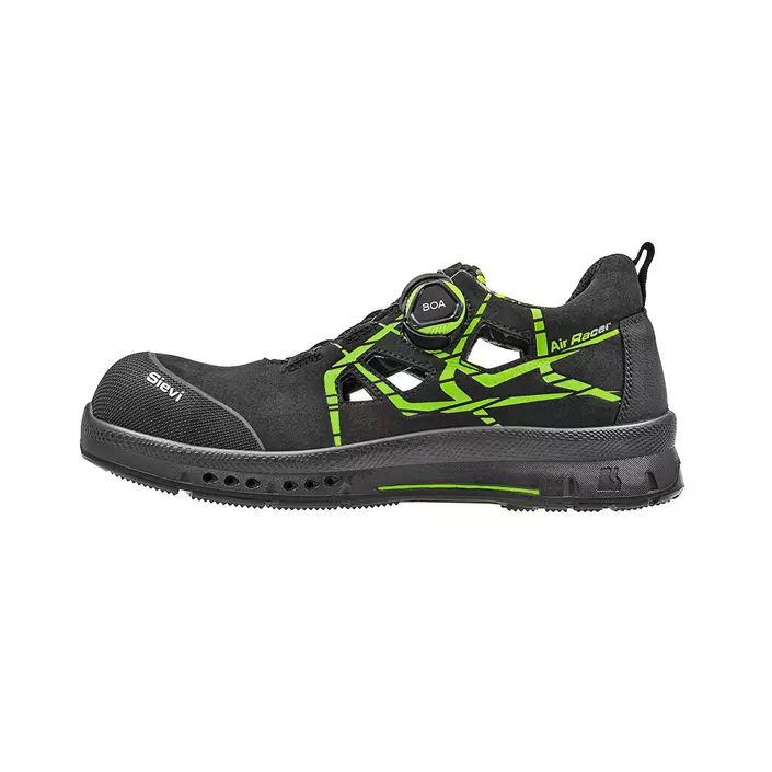 Sievi Air R4 Roller safety sandals S1P, Black/Green, large image number 0