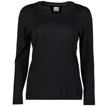 Seven Seas women's knitted pullover with merino wool, Black