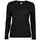Seven Seas women's knitted pullover with merino wool, Black, Black, swatch