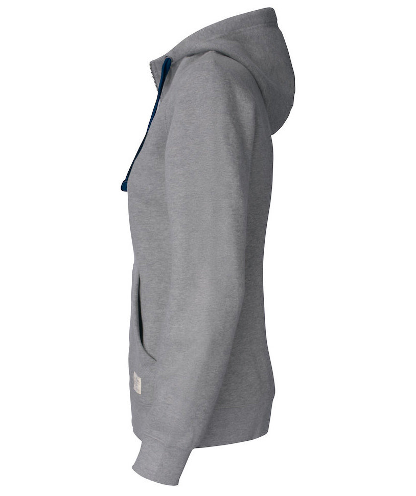 Cutter & Buck Twisp women's Hood Zip, Grey melange, large image number 2