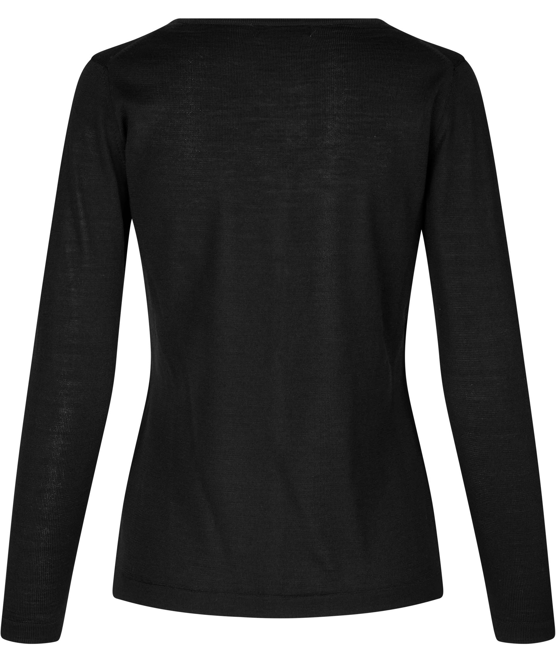 ID women's knitted cardigan with merino wool, Black, large image number 1