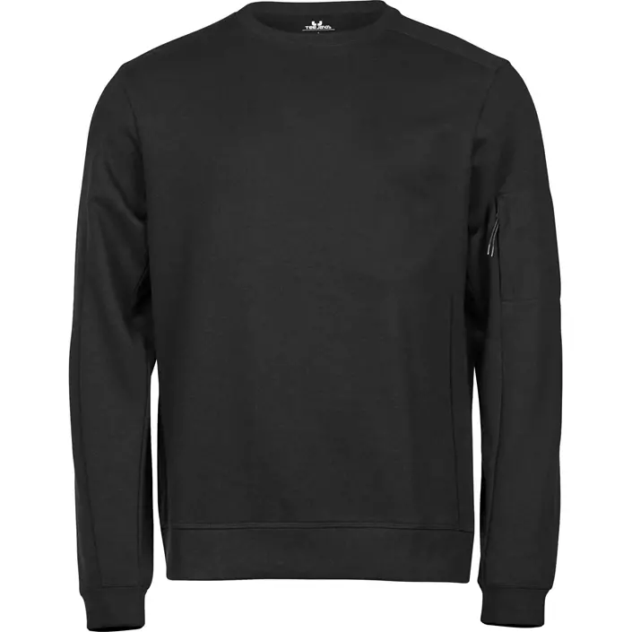 Tee Jays Athletic Crew Neck Sweatshirt, Black, large image number 0
