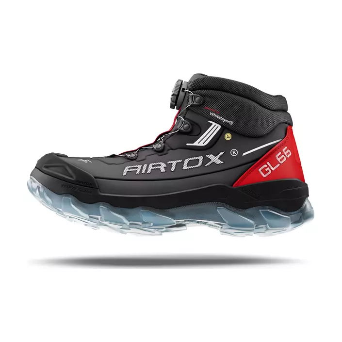 Airtox GL66 safety boots S3, Black/Red, large image number 2