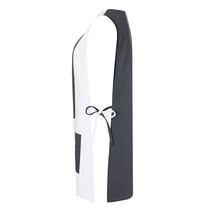 Karlowsky Marilies sandwich apron with pockets, Grey/White, large image number 3