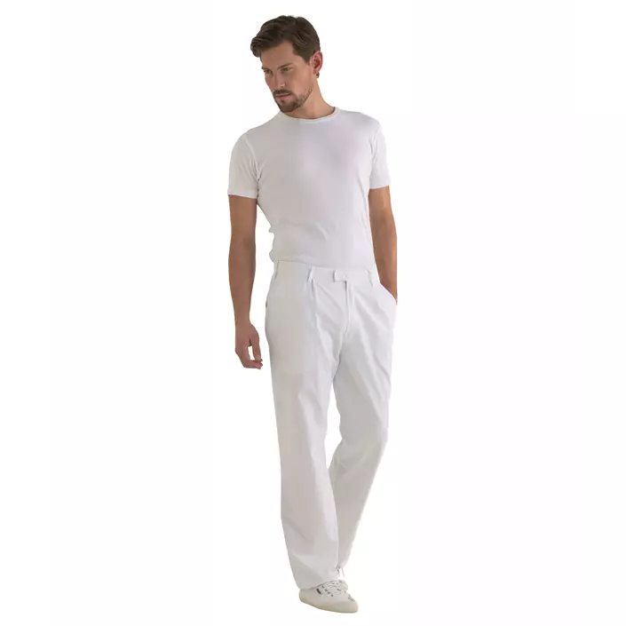 Kentaur trousers with pleats, White, large image number 1