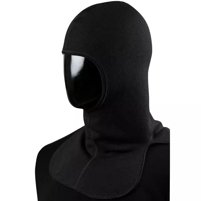 Klazig neck warmer with merino wool, Black, Black, large image number 0