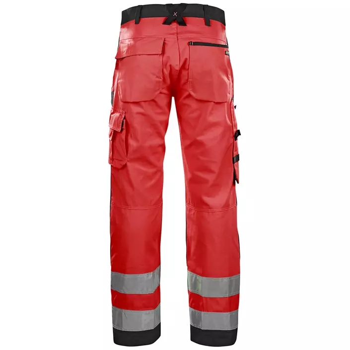 Blåkläder work trousers, Hi-vis Red/Black, large image number 1