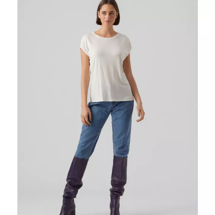 Vero Moda VMAVA PLAIN dame T-shirt, Snow White, large image number 4