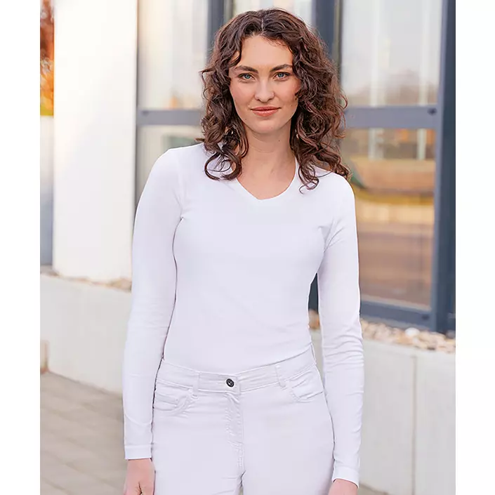 Karlowsky Casual-Flair långärmad T-shirt dam, White, large image number 5