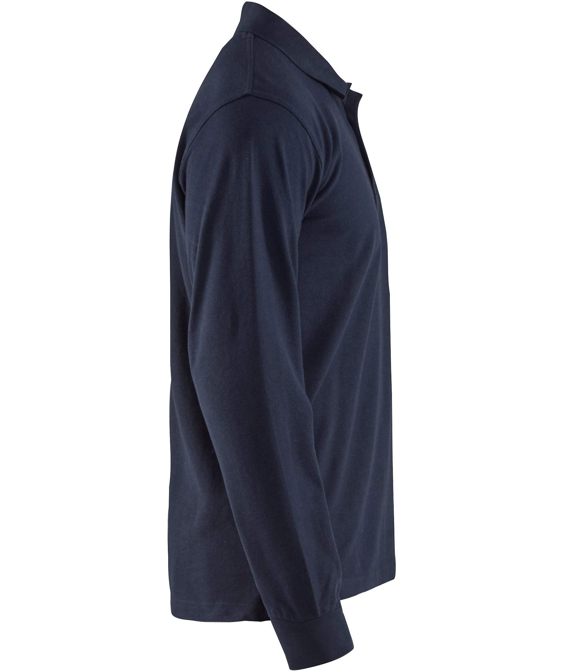 Bl&aring;kl&auml;der langermet polo T-skjorte, M&oslash;rk Marine, large image number 2