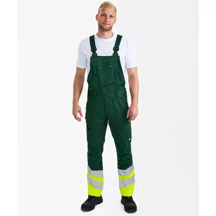 Engel Safety overall, Grøn/Hi-Vis Gul, large image number 1