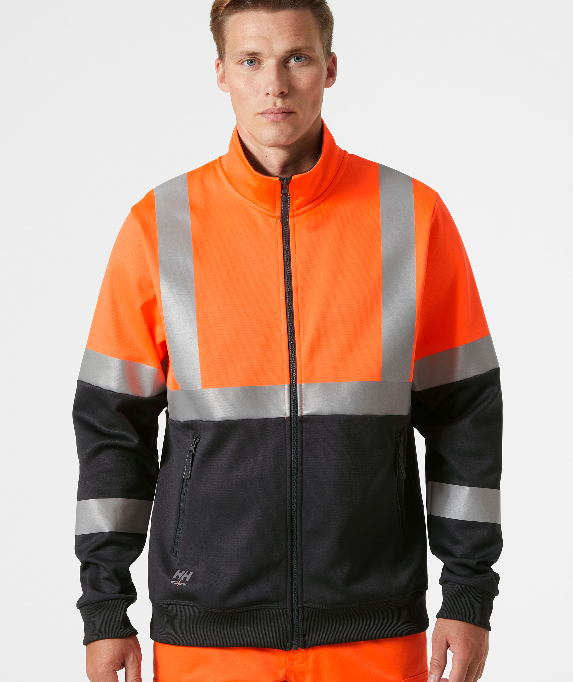 Helly Hansen Addvis cardigan, Hi-vis Orange/Ebony, large image number 1